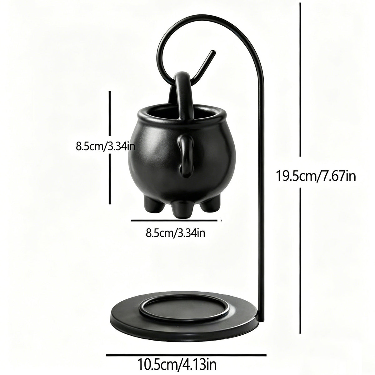 Ceramic Essential Cauldron Oil Burner with Stand Candle Aroma Diffuser Bedroom