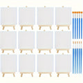 10 Set Mini Canvas Painting Kit – Small DIY Art Board with Brushes for Acrylic Painting