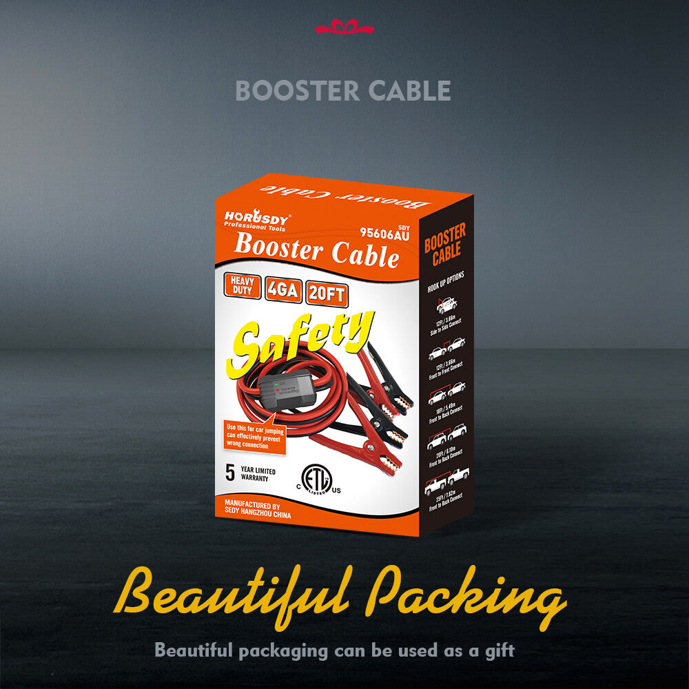 3000A Heavy Duty Jumper Leads 6M – Car Battery Booster Cables with Surge Protection
