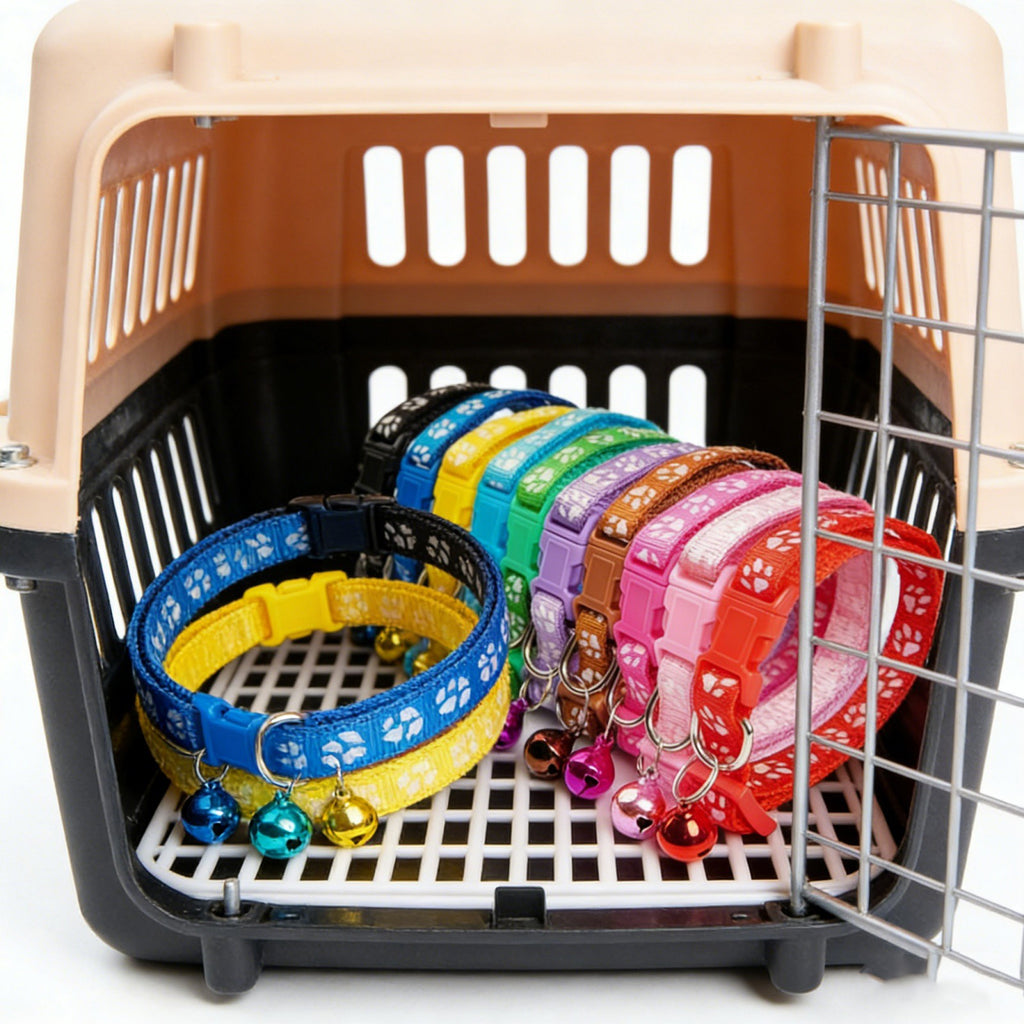 10pcs Puppy ID Collars with Bell | Adjustable Whelping Collars for Dogs & Cats