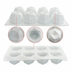 8 Cavity 3D Polygon Silicone Mold | Geometric Candle, Chocolate & Dessert Mould
