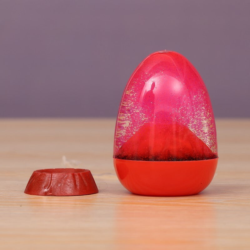 2PCS Volcano Liquid Hourglass Sensory Timer Calming Sandglass Desktop Decor