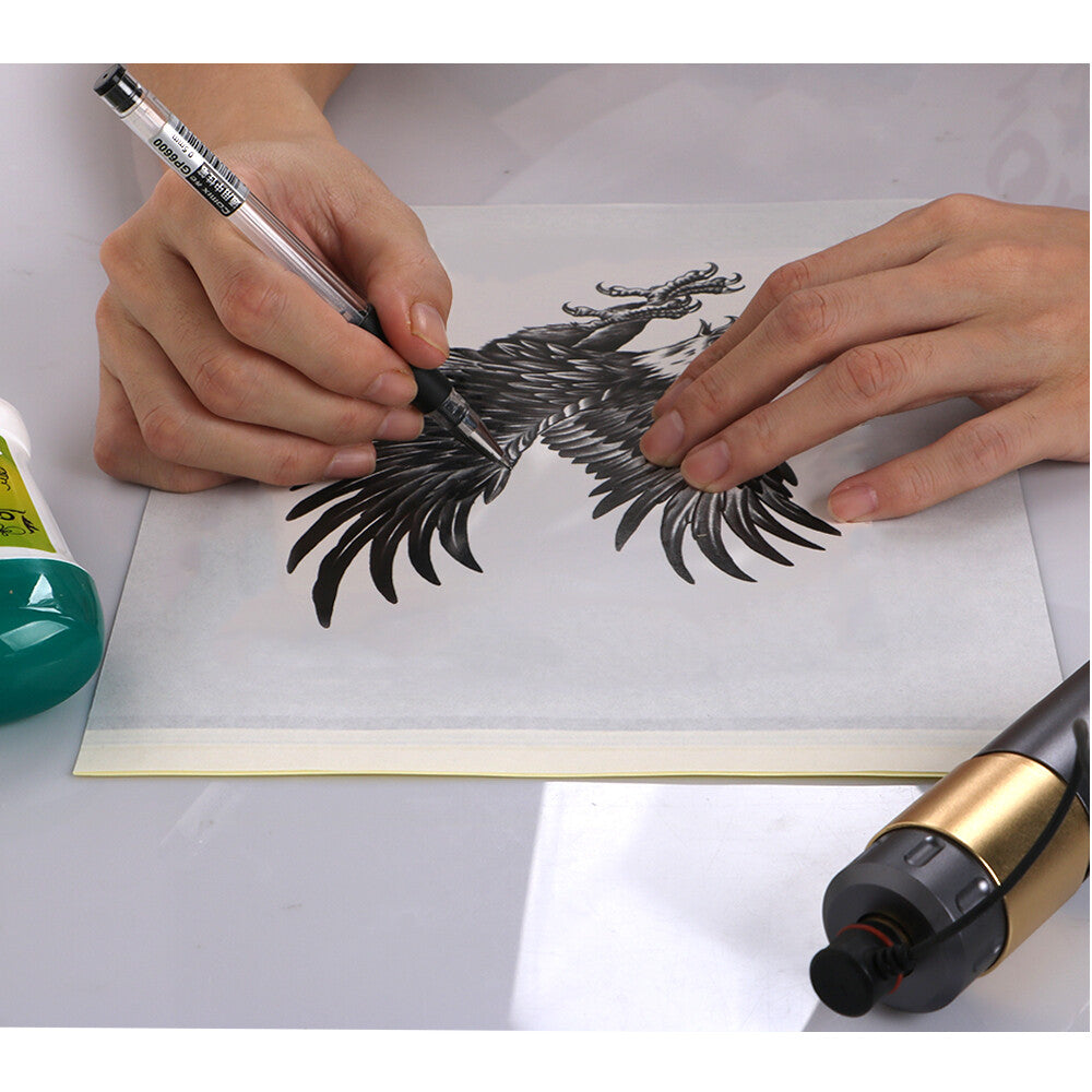 40PCS Tattoo Transfer Paper A4 Thermal Stencil Carbon Tracing Paper Kit