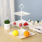 3 Pack 3 Tier Cake Stand – White Plastic Cupcake and Dessert Display for Weddings, Parties and Afternoon Tea