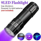 UV LED Blacklight Flashlight 395nm Portable Inspection Torch – Currency & Pet Stain Detector