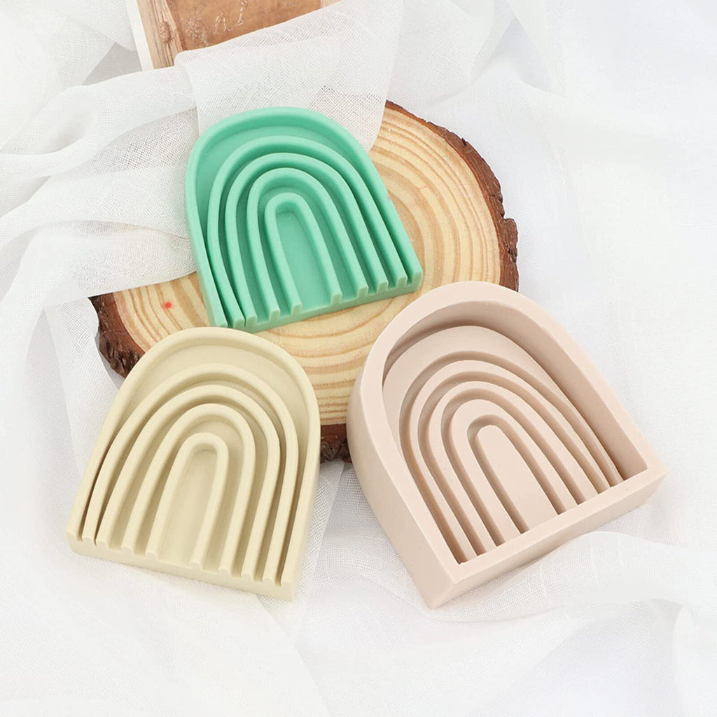 2pcs 3D Rainbow Bridge Silicone Mold | DIY Candle Soap Resin Gypsum Baking Mould