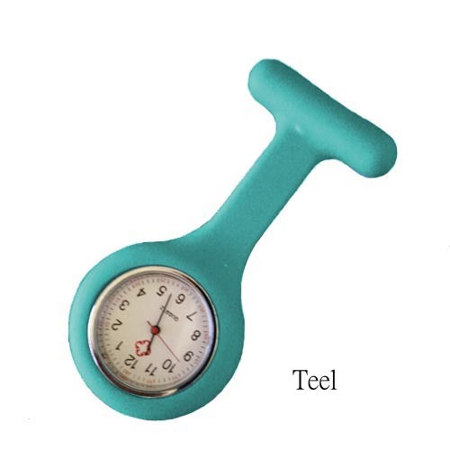 Silicone Nurse Fob Watch – Clip-On Brooch Medical Pocket Quartz Watch