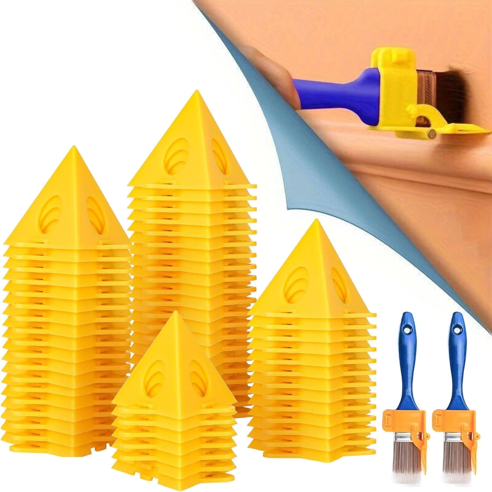 20PCS Paint Support Stands - Painter’s Pyramid Mini Painting Stands with 2 Brushes
