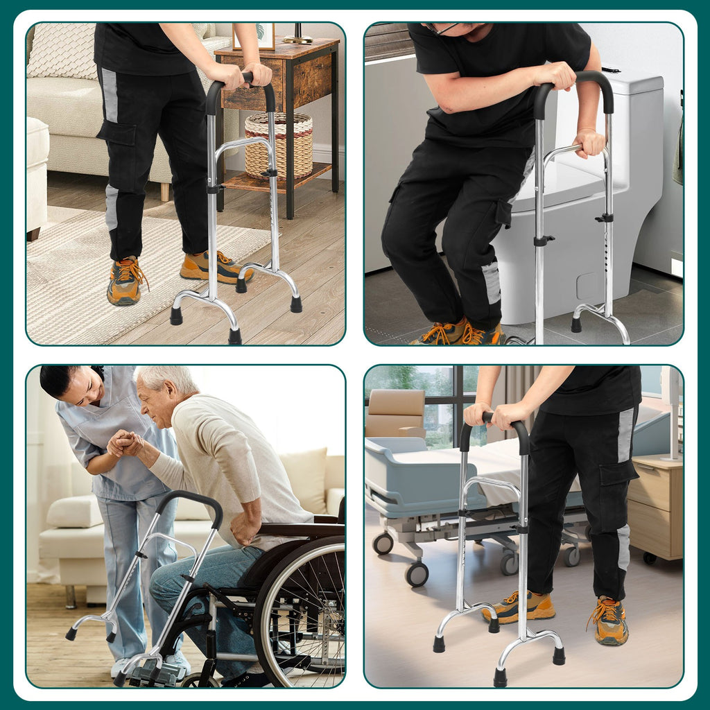 Senior Mobility Standing Aid Adjustable Height Elderly Stand Assist Support Device Non-Slip Walking Aid