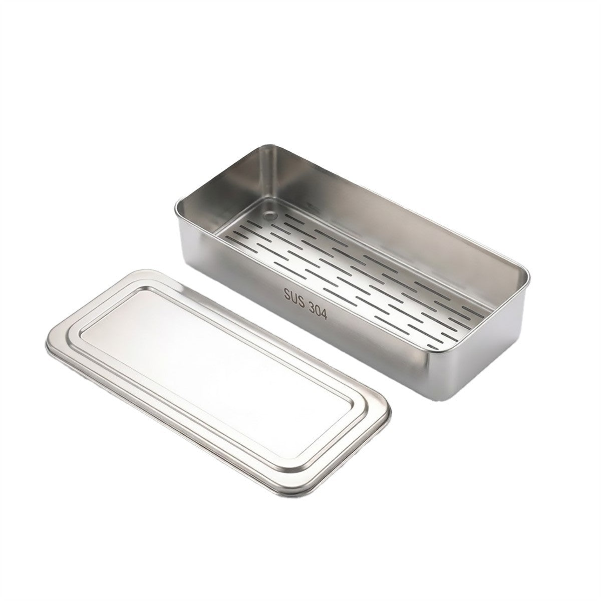Stainless Steel Chopsticks Basket 2 Pack SUS 304 With Lid Ventilated Design New