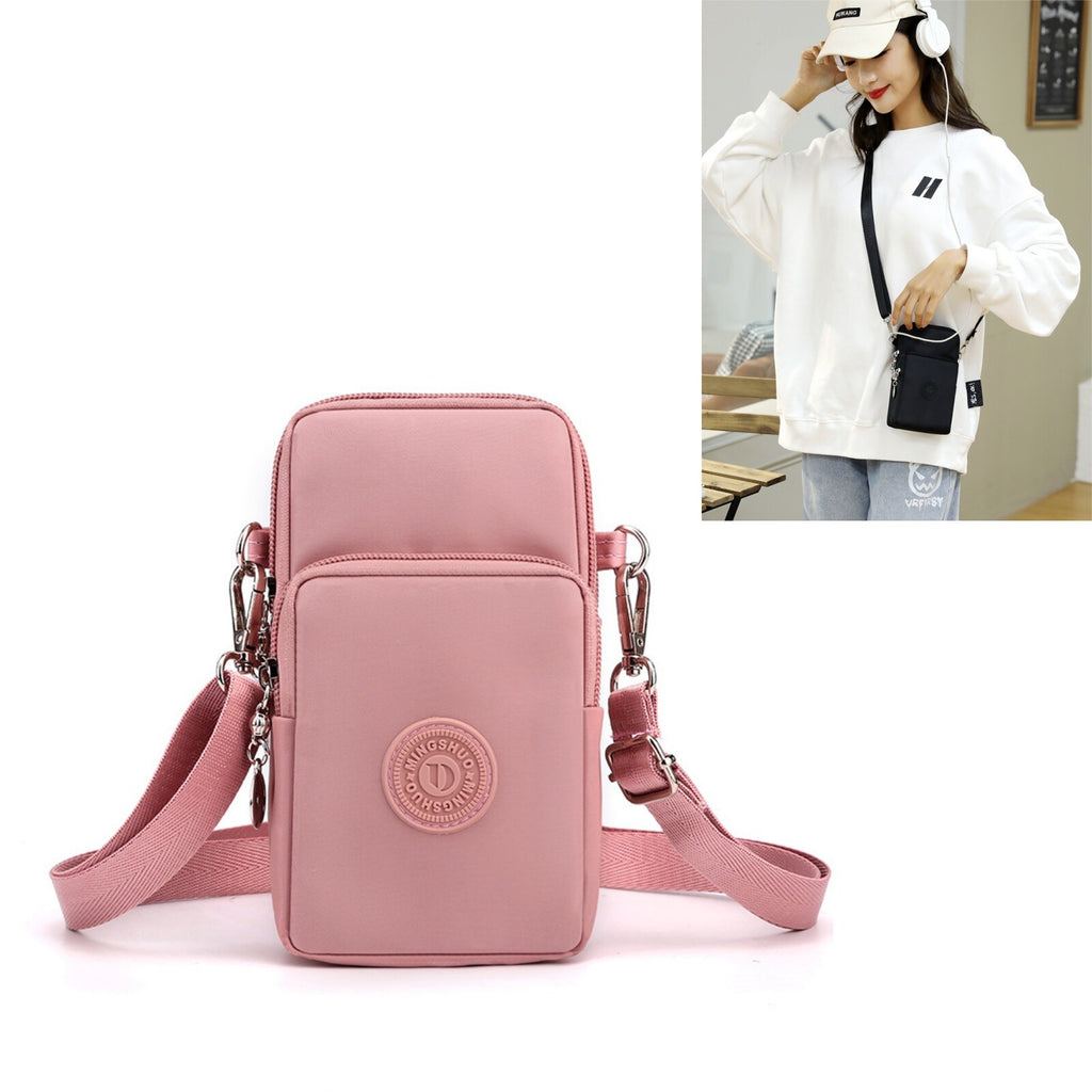 Women’s Pink Crossbody Phone Bag - Fashion Coin Purse with Mobile Phone Pocket