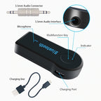 Bluetooth 4.2 Audio Receiver Adapter – Wireless 3.5mm AUX Music Adapter for Car & Home Stereo