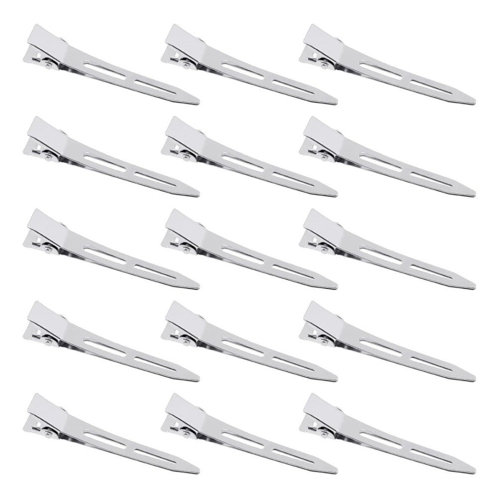 60Pcs Hairdressing Sectioning Hair Clips Duck Bill Hairpin Salon Metal Curl Clip