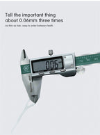 Fine floss measured with a caliper