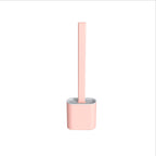 Silicone Toilet Brush with Holder – Hygienic Bathroom Cleaning Brush Set