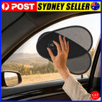 Foldable Car Side Window Sunshades Suction Cup Sun Visors 360° Rotatable Heat AU