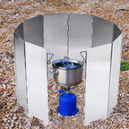 30 Plate Aluminum Alloy Camping Stove Wind Shield | Foldable BBQ Cooker Windscreen