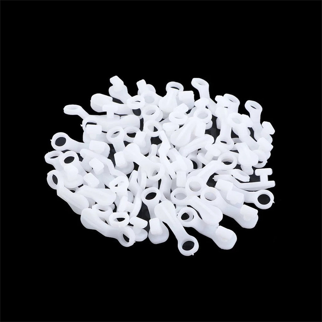 500PCS Curtain Glide Hooks 28mm - Plastic Rail Runner Rings for Curtains and Drapes