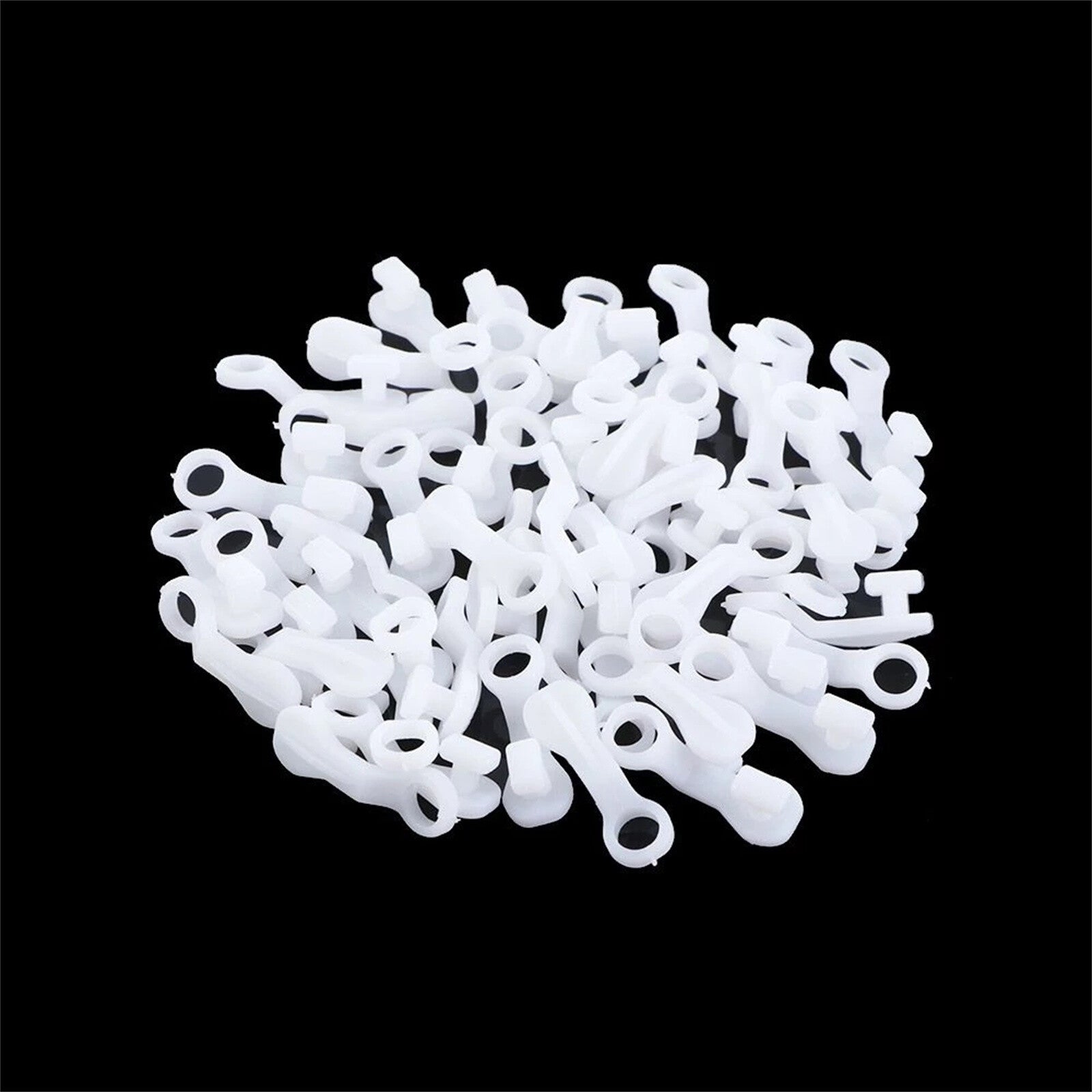 500PCS Curtain Glide Hooks 28mm - Plastic Rail Runner Rings for Curtains and Drapes