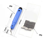 Rotary Deburring Tool Kit with 10 Blades – Manual Metal Deburr Set for Steel, Copper, Plastic and Wood