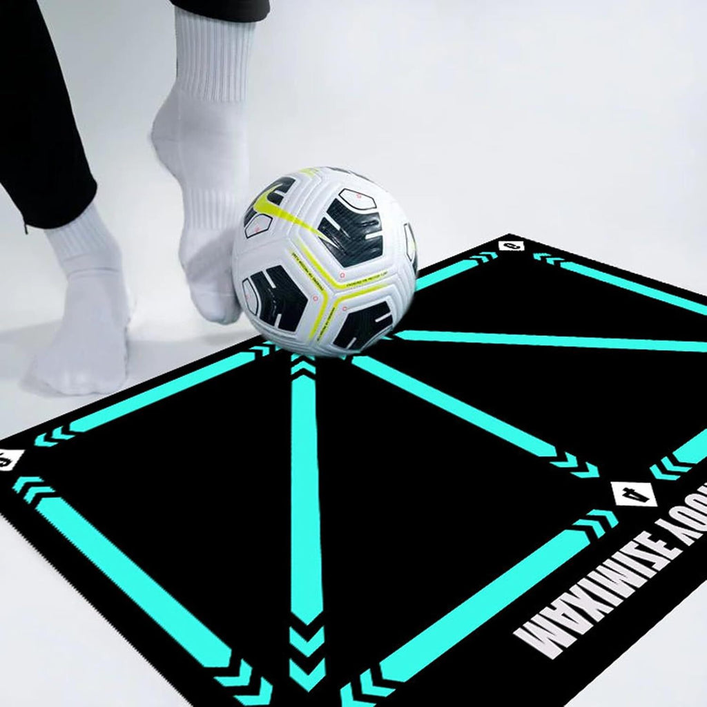 2 Pack Soccer Training Mat – Non Slip Football Dribbling and Footwork Practice Mat for Kids and Adults