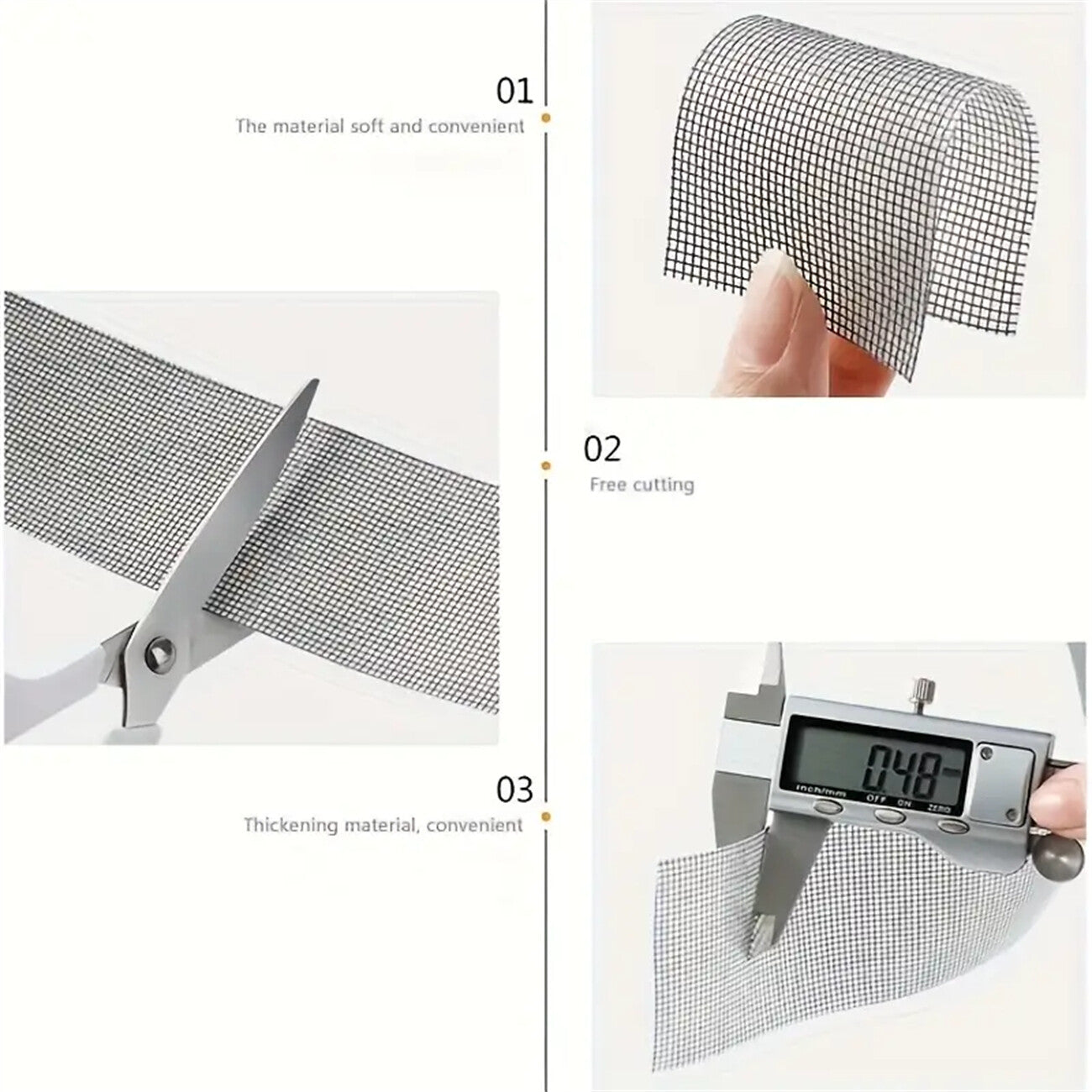 2 Rolls Window Screen Repair Tape Self-Adhesive Fly Screen Patch Door Mesh Fix