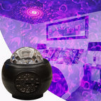 Galaxy Star Projector Night Light LED Ocean Wave Lamp Bluetooth Music Remote Control