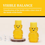 10PCS 60ml Plastic Empty Honey Bear Bottle Squeeze Bear Jar Storage Kit w/ Brush