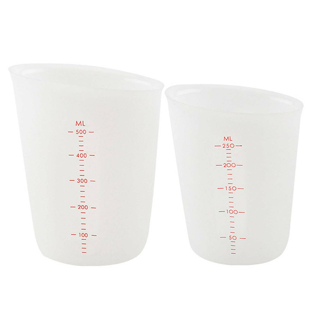 2pcs Silicone Measuring Cups 250ml/500ml | Reusable Resin Mixing Cup for DIY Craft & Jewelry