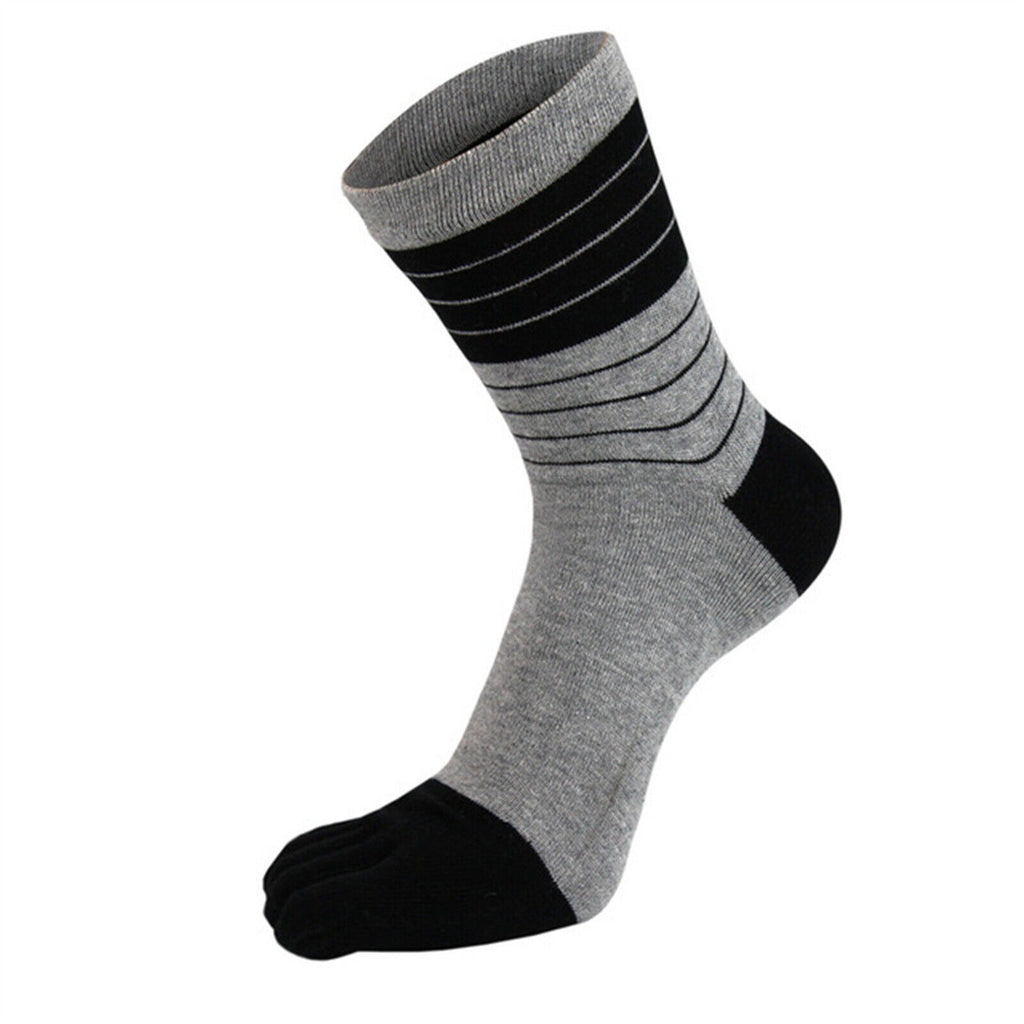 4 Pairs Cotton Toe Socks for Men and Women - Ankle Five Finger Athletic Running Socks
