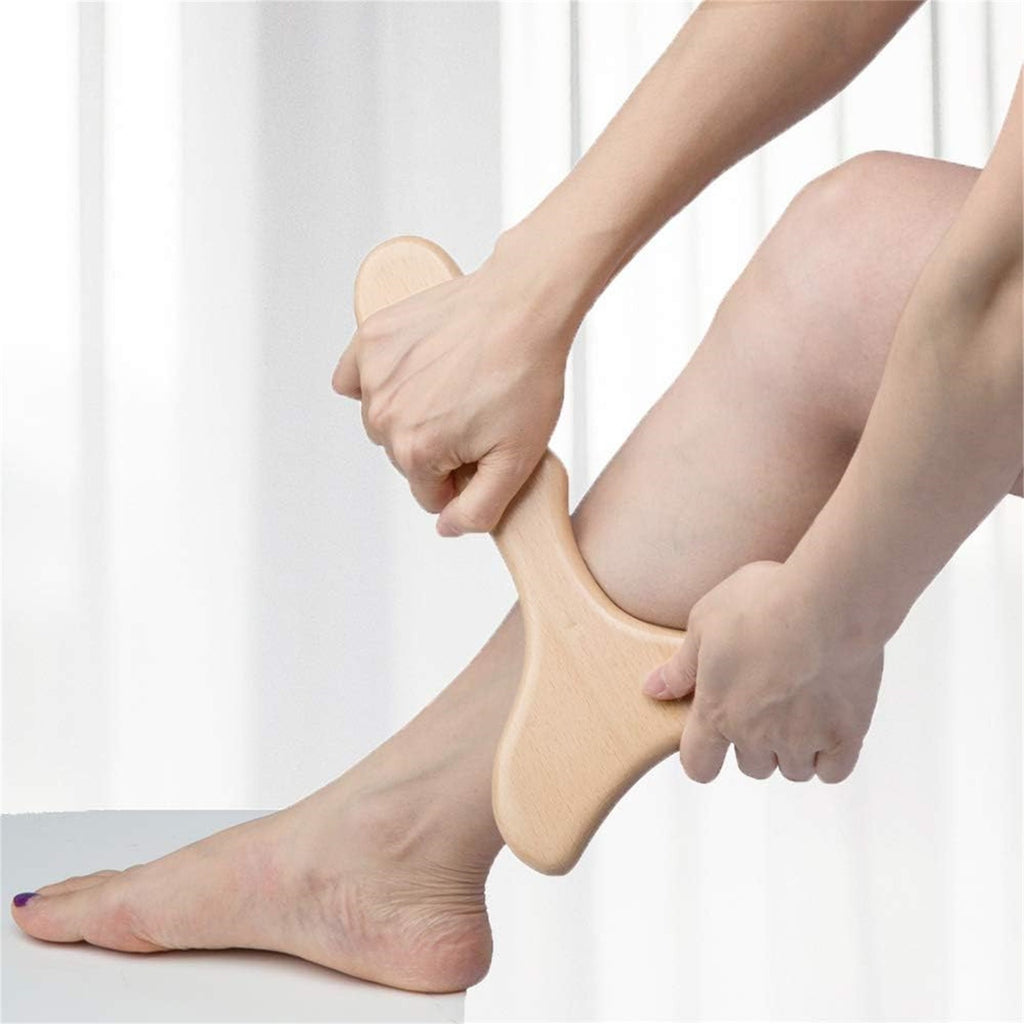2pcs Beechwood Massage Scraping Board | Wooden Gua Sha Body Massager Tool