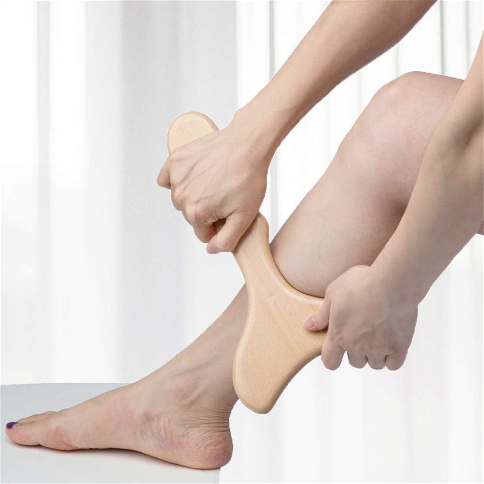 2pcs Beechwood Massage Scraping Board | Wooden Gua Sha Body Massager Tool