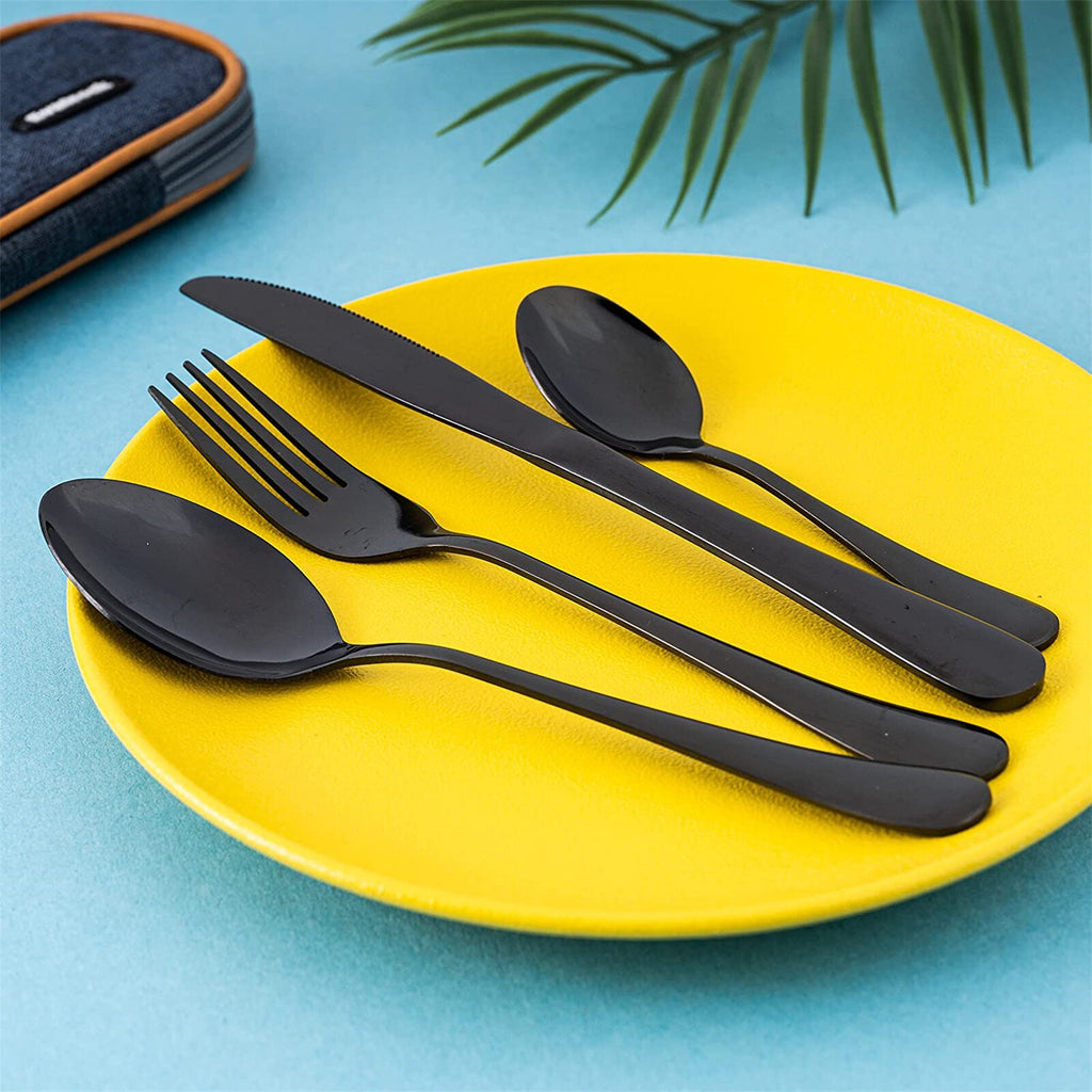 Portable Stainless Steel Travel Cutlery Set with Case – Spoon Fork Knife Chopsticks Kit (8PCS / 3PCS Options)