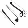 3pcs Stainless Steel Candle Care Tool Set | Wick Trimmer Snuffer & Hook Kit