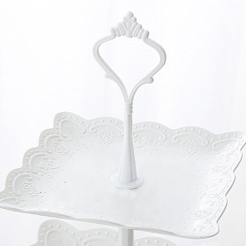 3pcs 3 Tier Cake Stand Set | White Cupcake & Dessert Display for Weddings & Parties