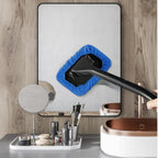 Car Windshield Cleaning Tool with Microfiber Pads – Extendable Glass Cleaner Brush for Auto Windows