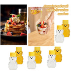 10PCS 60ml Plastic Empty Honey Bear Bottle Squeeze Bear Jar Storage Kit w/ Brush