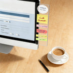 4pcs Acrylic Computer Monitor Right Side Memo Board, for Sticking Notes, Memos