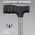 Foldable Walking Cane Chair Adjustable Portable Seat Stool Lightweight Mobility Aid