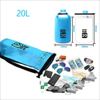 Waterproof Dry Bag Sack | Roll Top Outdoor Bag for Fishing Camping Kayak Canoeing 2/5/10L