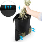 2 Pack Rabbit Hay Feeder Bags - 4 Hole Hanging Hay Feeders for Rabbits and Guinea Pigs