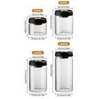Vacuum Glass Coffee Bean Storage Jar – Airtight Sealed Container 900ml / 1800ml