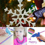 300PCS Multi Colour Glitter Hot Melt Glue Sticks - 0.7x10cm for Electric Glue Gun DIY Crafts