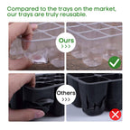 20 Sets 12-Cell Seed Starter Tray Kit with Plant Labels | Seedling Propagation Grow Box