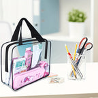 Up to 30pcs Large Clear PVC Storage Bags with Zipper Portable Transparent Tote