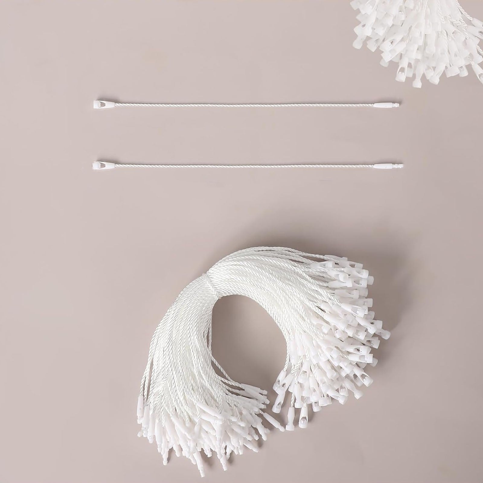 1000PCS Clothing Price Tag Strings - Bullet Head Hang Tags Label Lock Ties White