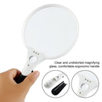 Extra Large Handheld Magnifying Glass 25X with 3 LED Lights Reading Magnifier
