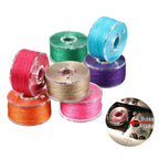 36PCS Sewing Machine Thread Spools with Clear Bobbin Storage Case Multicolor
