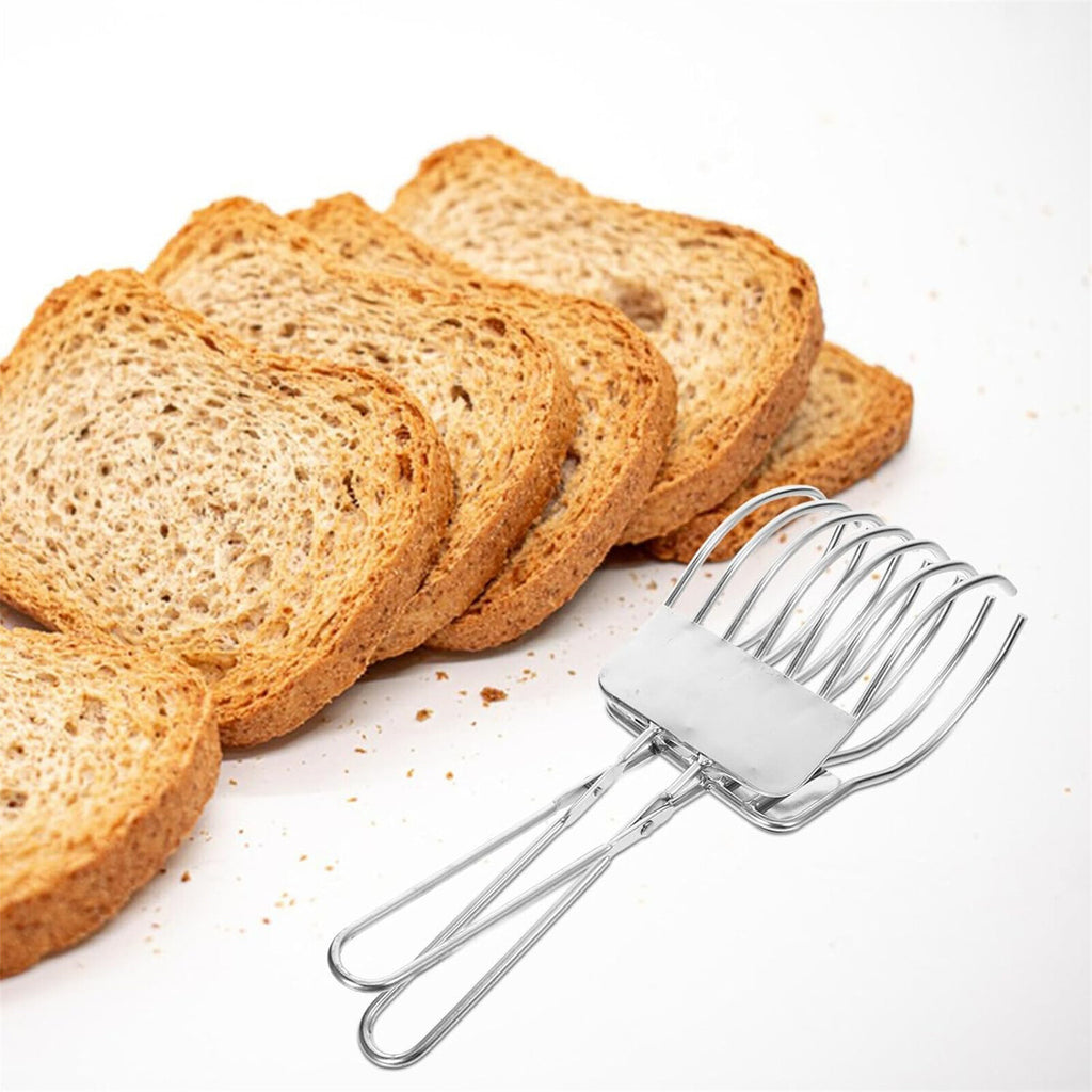 Stainless Steel Meat Slicing Tongs | Roast Beef Bread Onion Tomato Cutting Holder