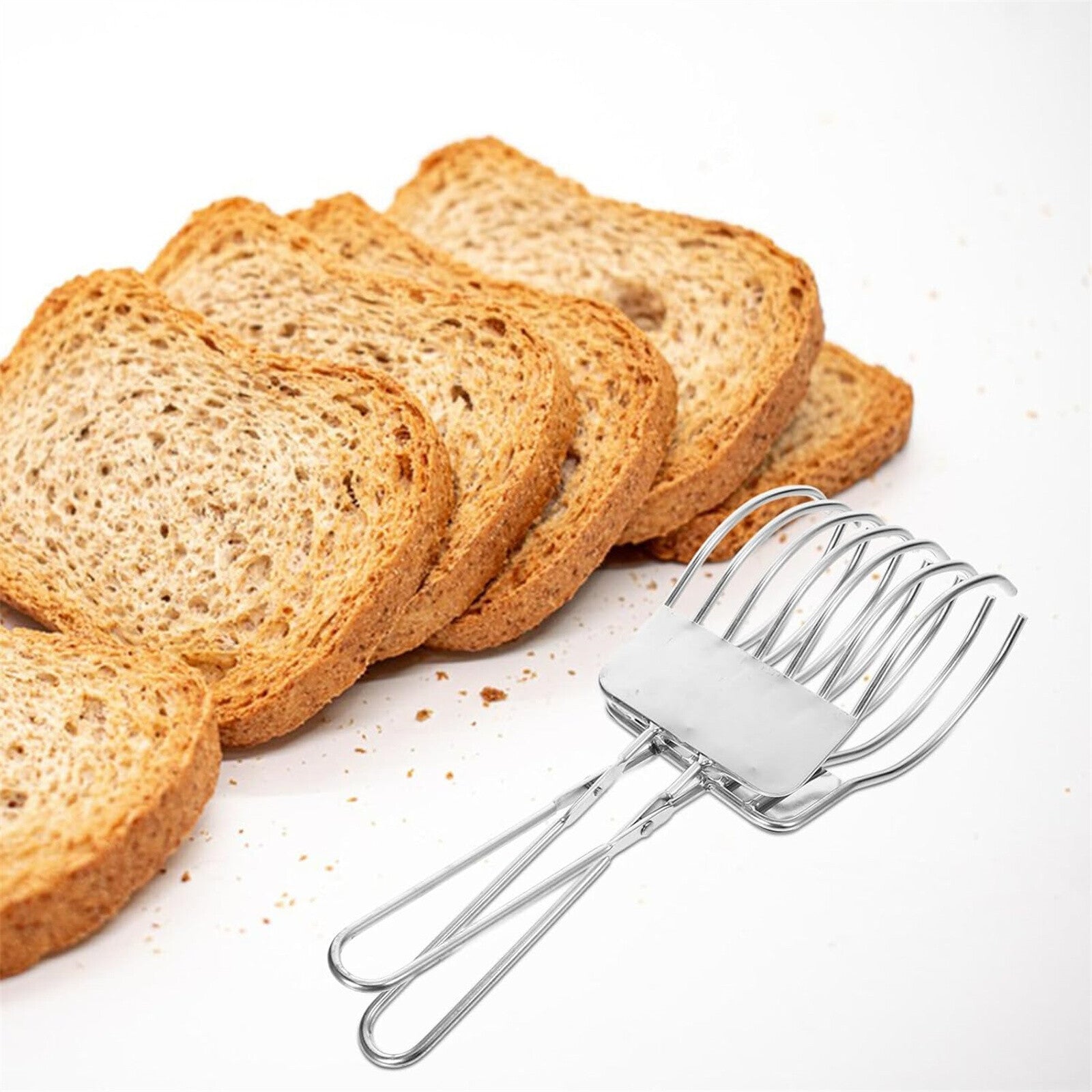 Stainless Steel Meat Slicing Tongs | Roast Beef Bread Onion Tomato Cutting Holder